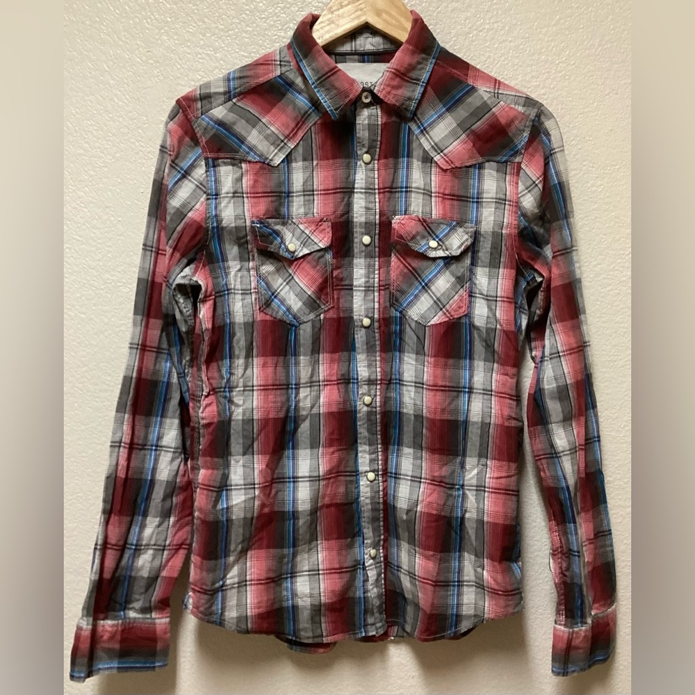 Aeropostale plaid button down long sleeve western